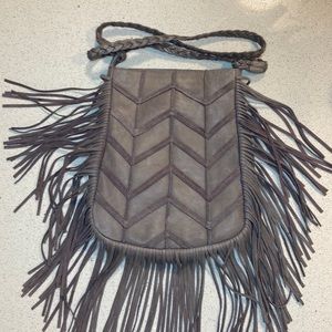 Cut N Paste Fringe Parker Bag | Anthropologie | Gray